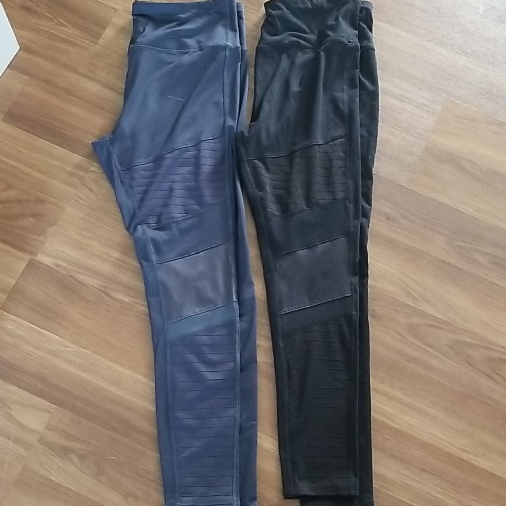 Set of 2 Athletic Moto Leggings